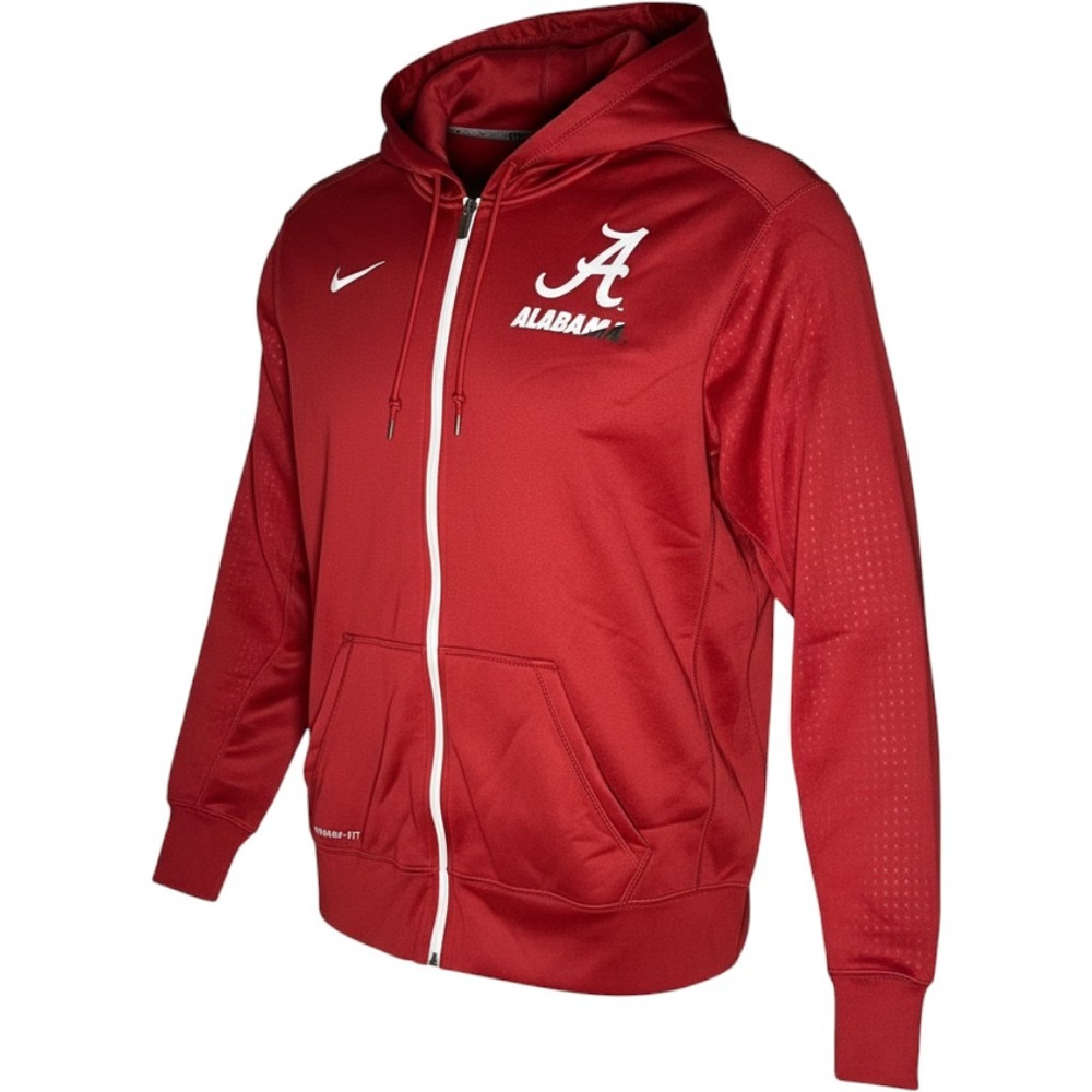 Alabama Crimson Tide Nike Hoodie Mens XL Crimson Red Therma-FIT Full Zip NWT